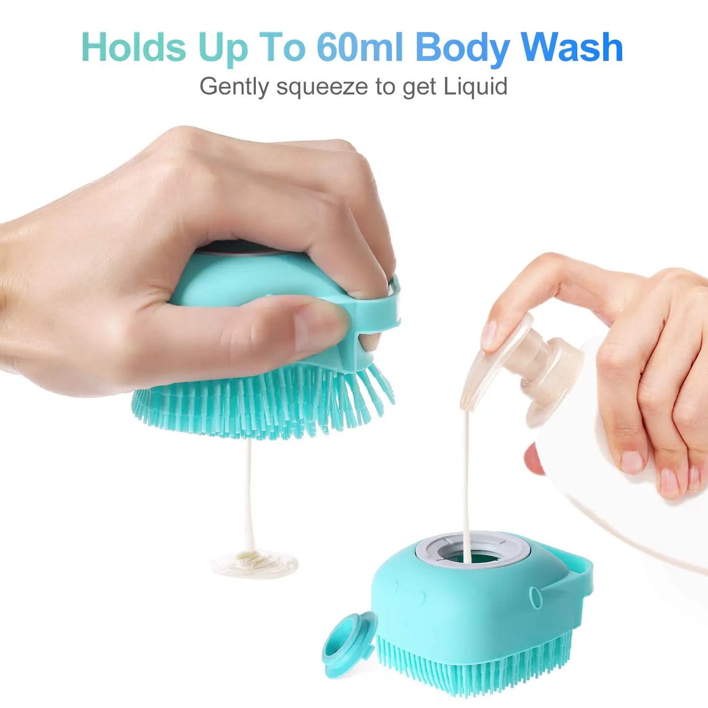 Dog Bathing Brush & Shampoo Dispenser