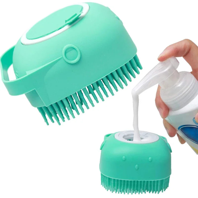 Dog Bathing Brush & Shampoo Dispenser