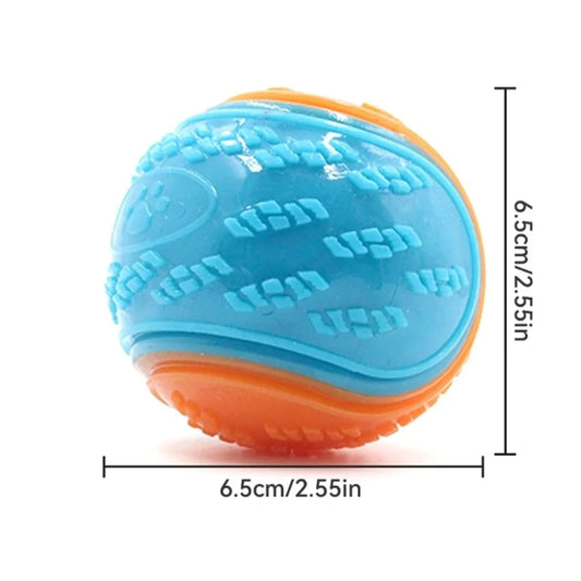 Bite-Resistant Rubber Dog Toy Ball – Beef-Flavoured Elastic Ball for Chewing & Training