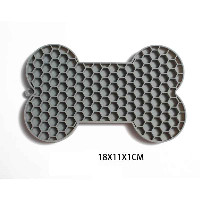 Bone Shape Silicone Licking Pad Pet Dog